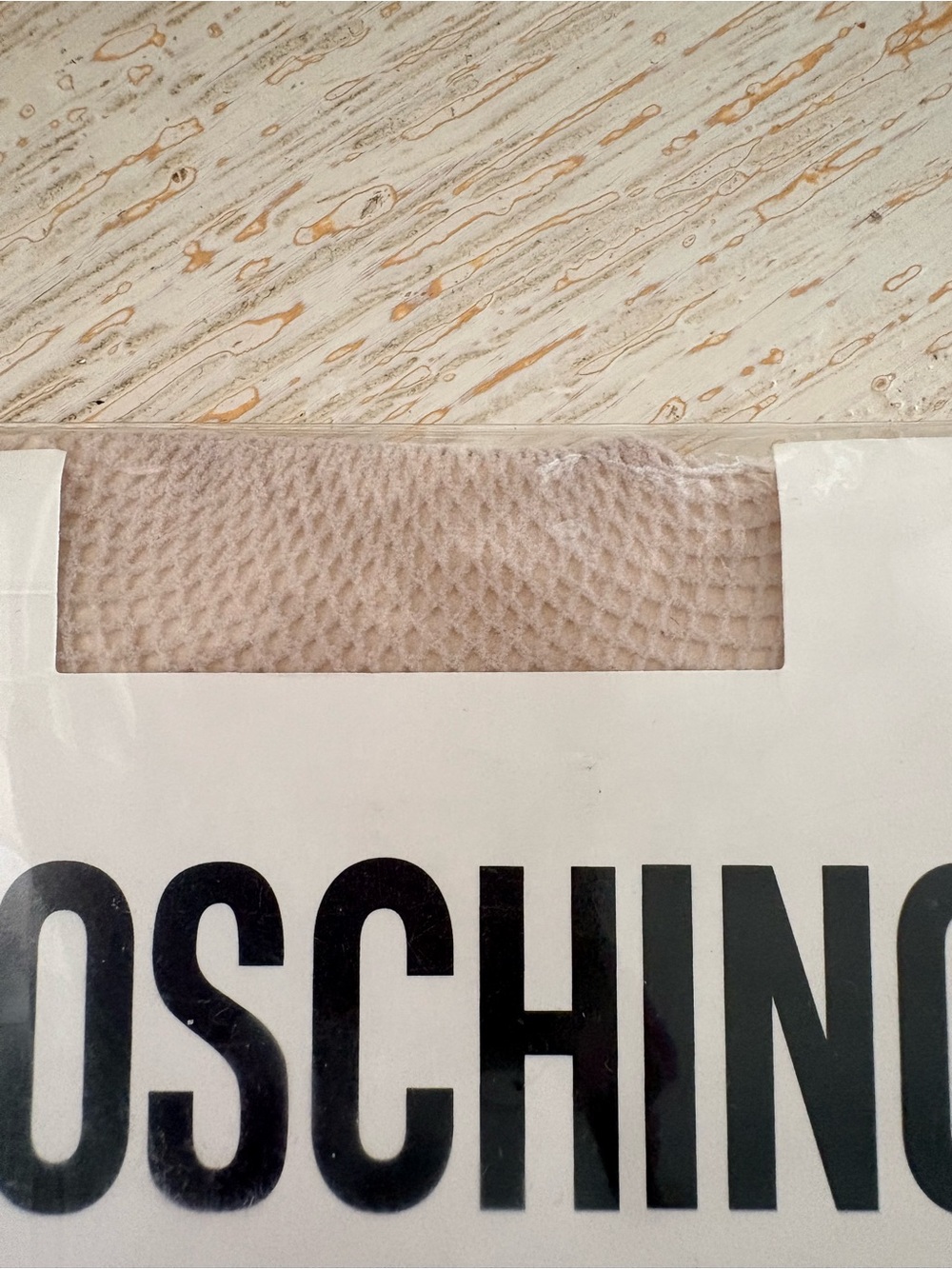 NWT MOSCHINO Gray Lace Top Fishnet Thigh Highs Size XS/S - Picture 4 of 11
